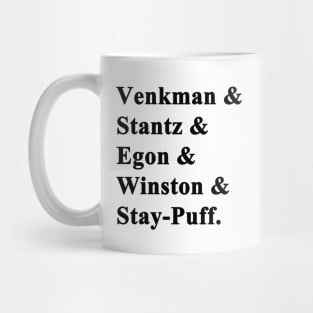 Ghostbusters 1 Names Mug